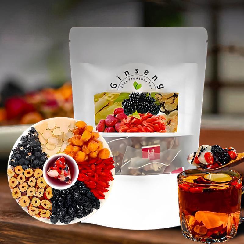 Herbal Wellness Tea - Чай с женьшенем «Пять сокровищ»: натуральный
