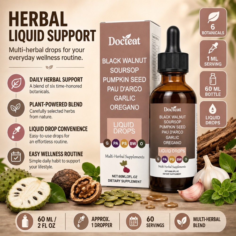 Herbal Wellness Liquid - Жидкие капли Docteat с черным грецким