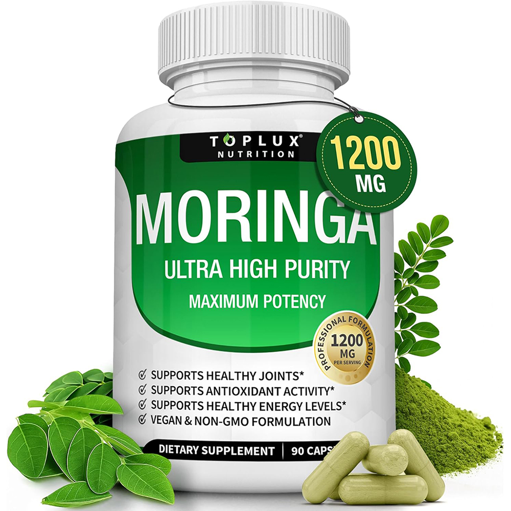 Moringa Leaf Powder - Капсулы Moringa 1200 мг — чистый