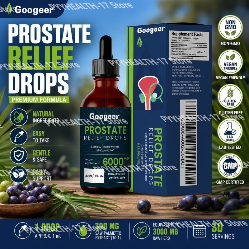 Herbal Wellness Liquid - Googeer Prostate Wellness Drops 6000 мг,