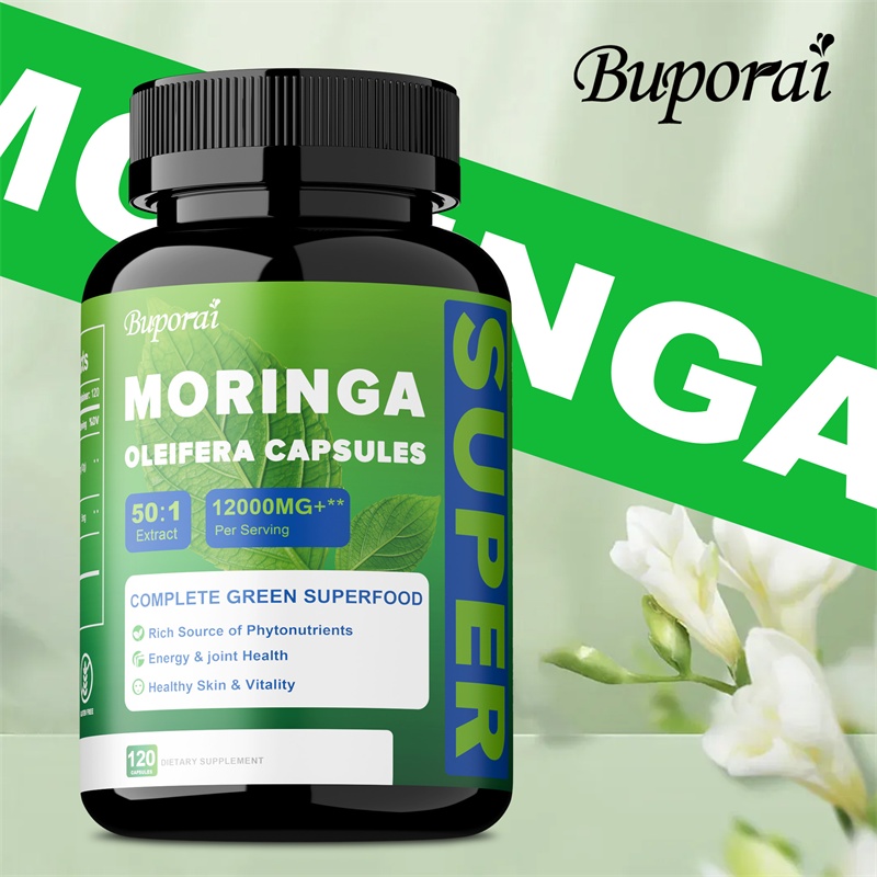 Moringa Leaf Powder - Капсулы с чистым порошком листьев моринги,