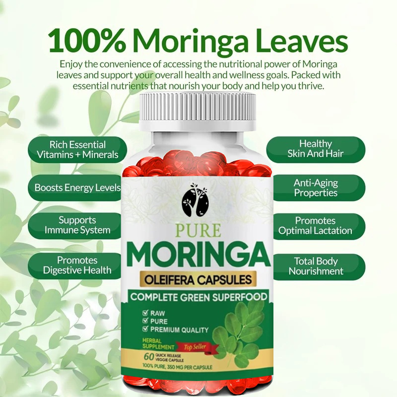 Капсулы Моринга - 60 капсул 3X – обзор и цена Moringa Leaf Powder