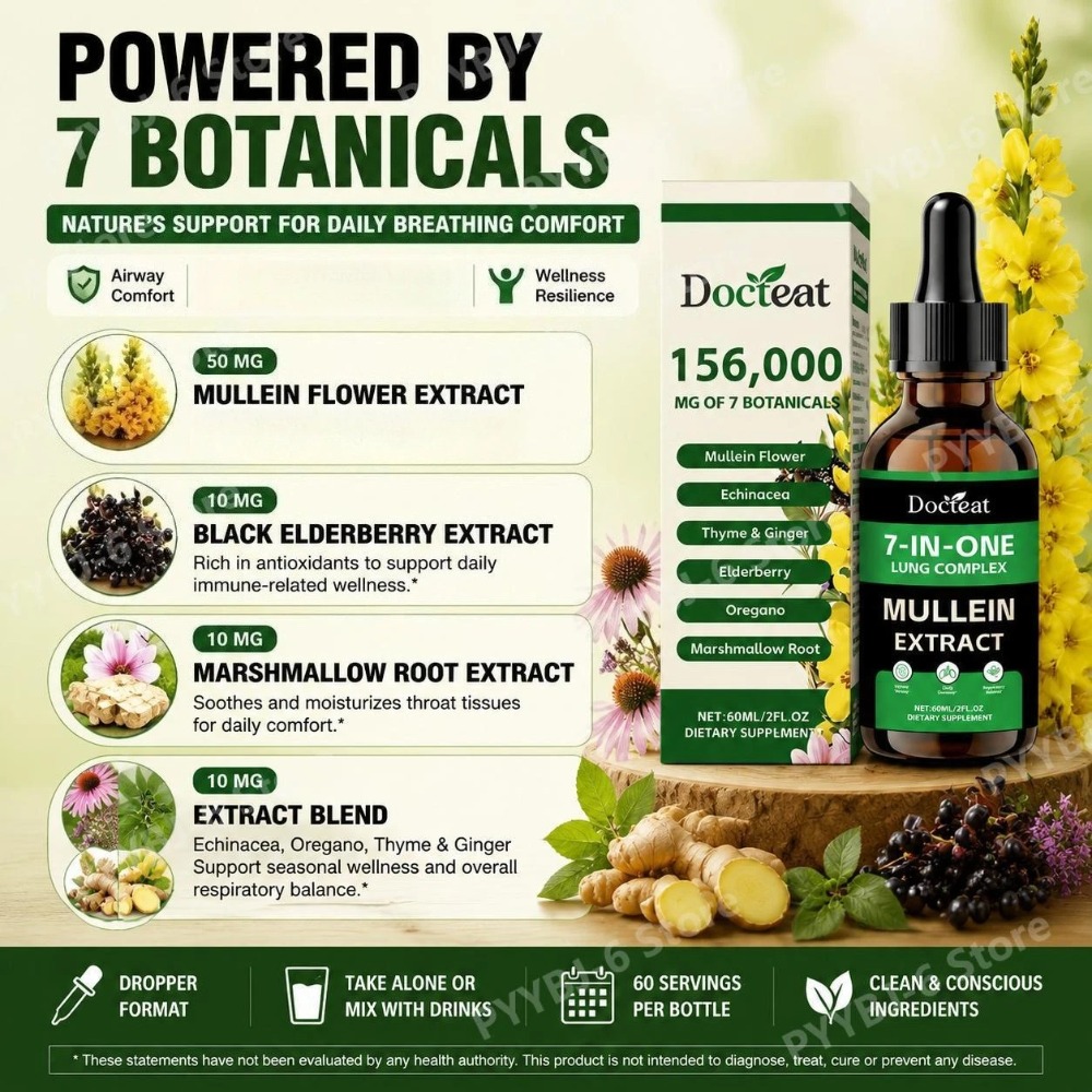 Docteat 7-в-1 Экстракт коровяк – обзор и цена Herbal Wellness Liquid