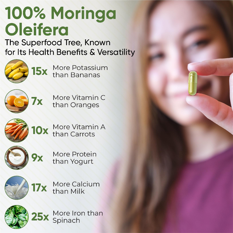 Натуральные капсулы Моринга -  – обзор и цена Moringa Leaf Powder