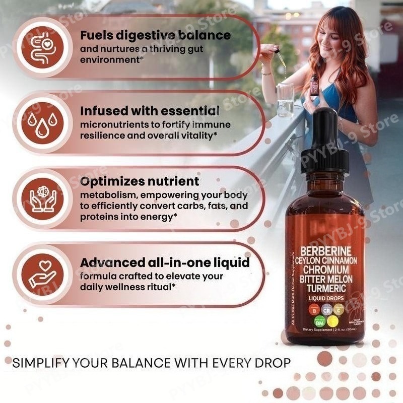 Жидкие капли с берберином, хро – обзор и цена Herbal Wellness Liquid