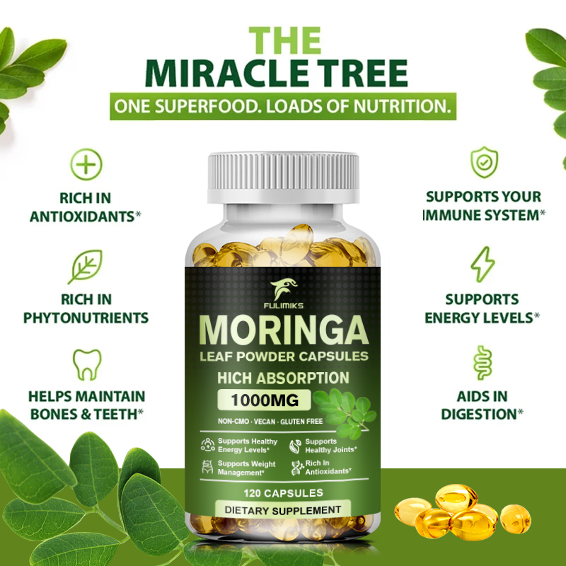 Капсулы Моринга Олеифера 1000  – обзор и цена Moringa Leaf Powder